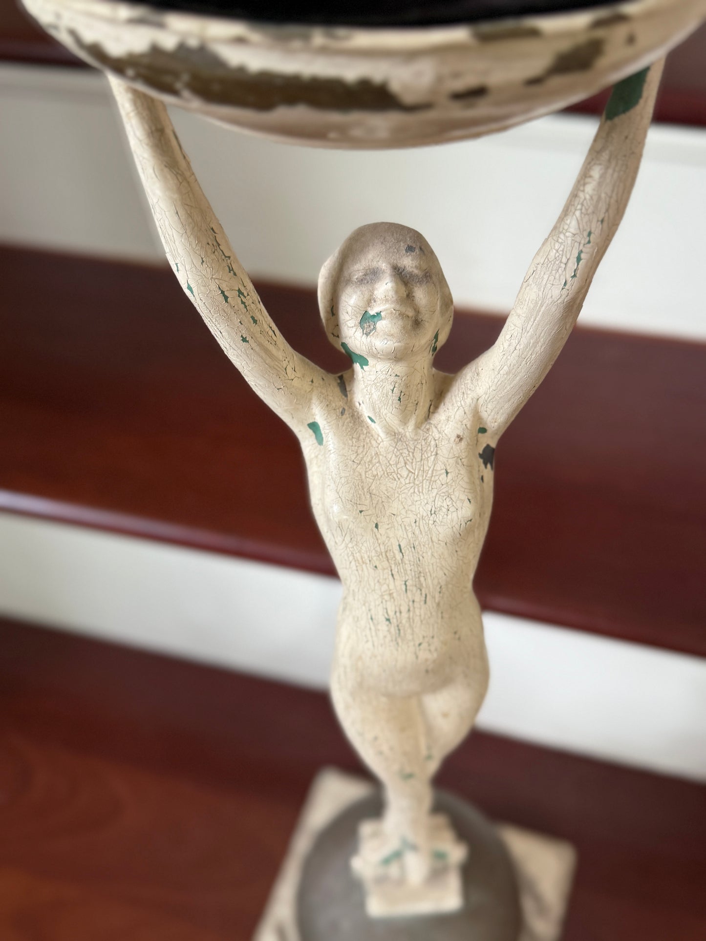 FRANKART Art Deco Nude Female Standing Ash Tray